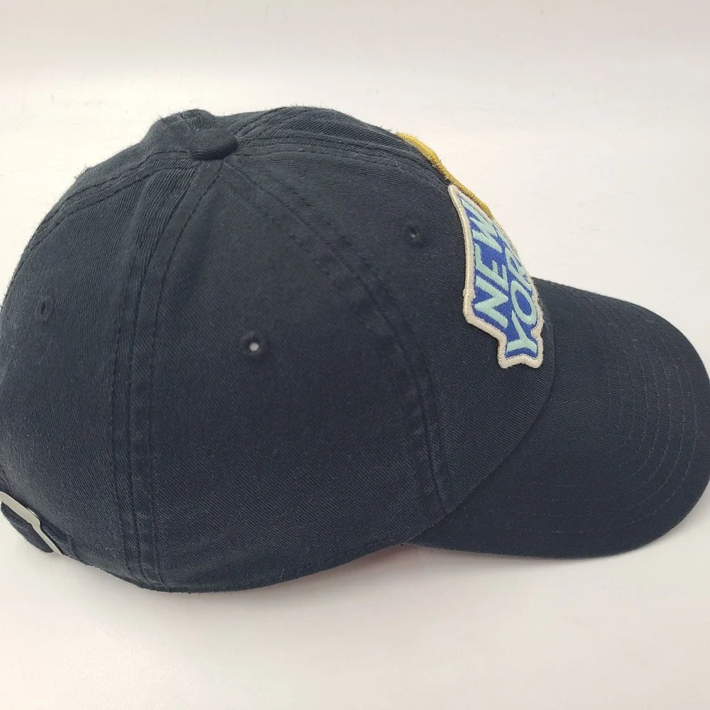 American Needle Hat Strapback Black New York Souvenir Patches Empire State Men